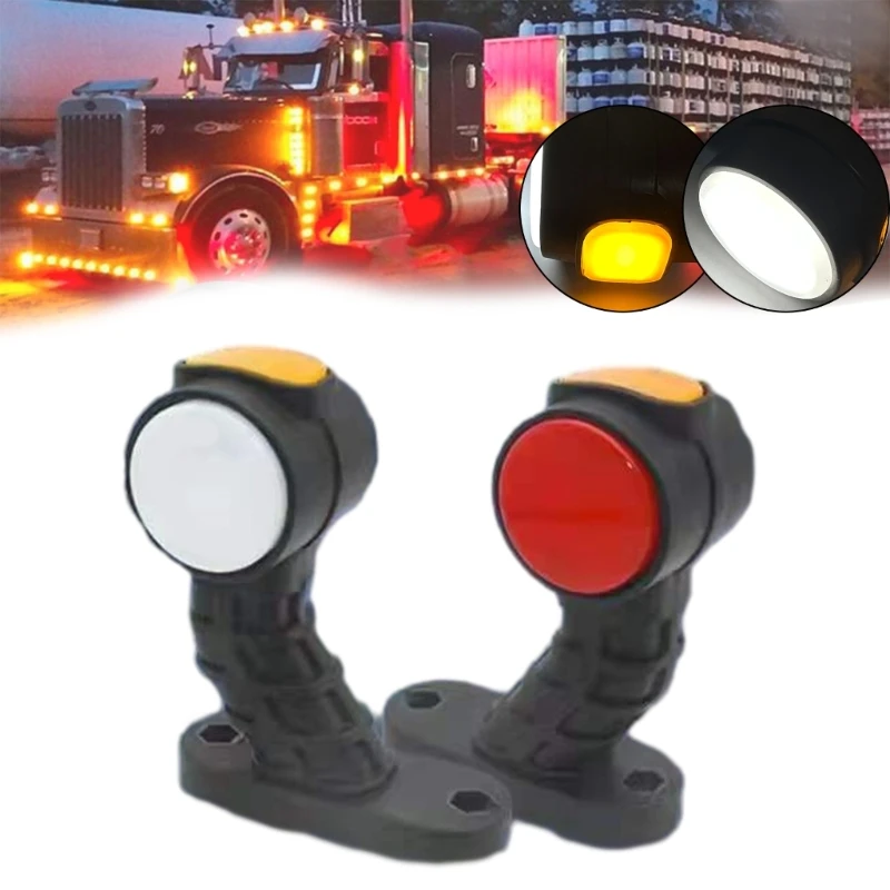 Pair Trailer Side Marker Light LED Side Marker Lighting 15LED 12V 24V Outline Marker Light Universal VanTruck LED Light