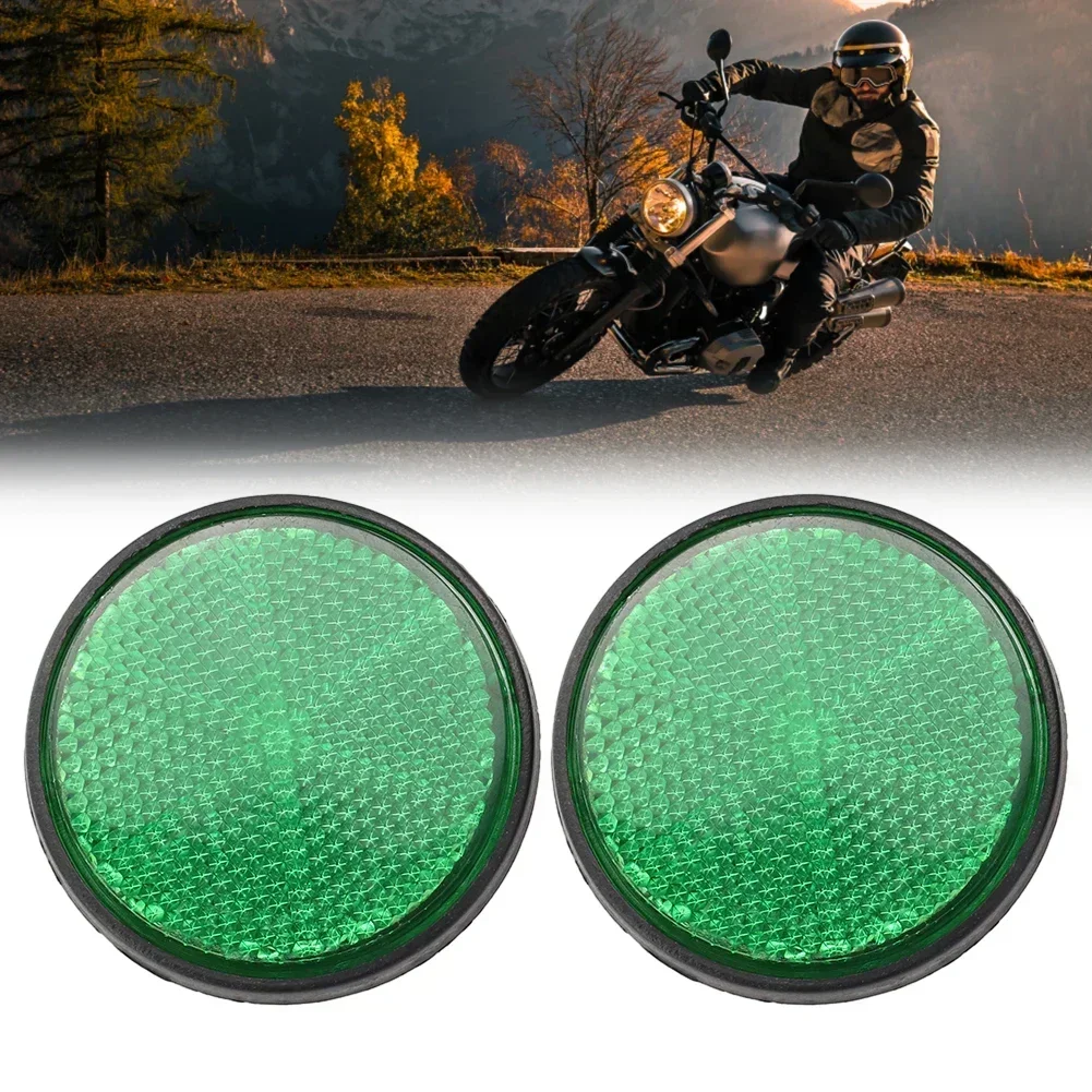 

2pcs Circular Reflector Car Trucks Motorcycle Night Reflector Plastics 6cm Refraction MOTO Lighting Part For Trailers Trucks