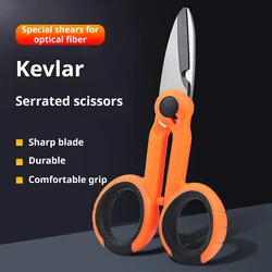 High-strength Carbon Steel Optical Fiber Kevra Scissors，Cheap Price Kevlar Shears One Second Cutter