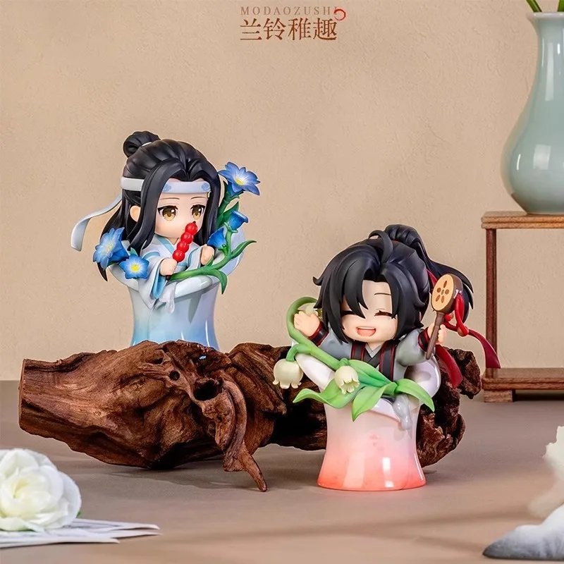 新作 魔道祖師 蘭忘機 魏無羨 セラミック ブラインドボックス おもちゃ Q版 花言葉シリーズ コレクターズギフト