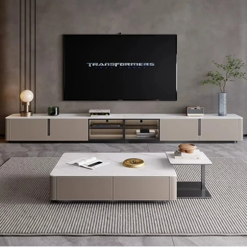 YJ Storage Organizer Tv Stands Living Room Mobile Modern Display Luxury Wood Tv Table Universal Muebles Para Tv Trendy Furniture