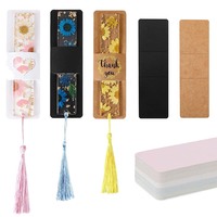 10/30pcs Resin Bookmark Markers Cover Holder Blank Display Cards For DIY Jewelry Wrapping Small Business Packaging Supplies