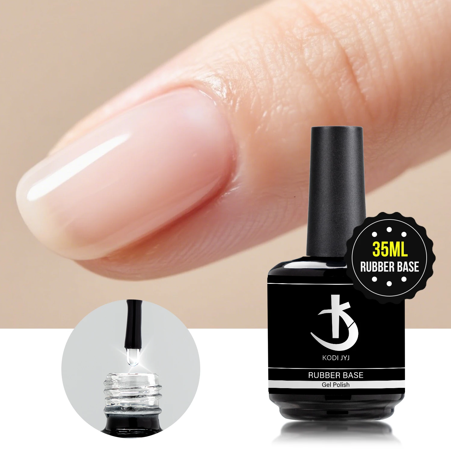 KODI JYJ Base Rubber Nails 35ml Nail Base Coat Gel voor verlenging Hoogglans Geen veeg Top Gel Nagellak Zelfnivellerende uv Gellac