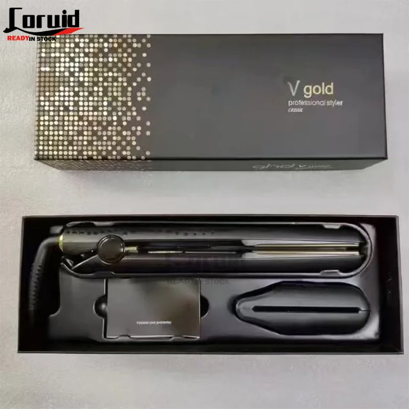

gold Black and White Perm Curling Iron Midnight Negative Ion Hair Straightener Wireless Air Straightener