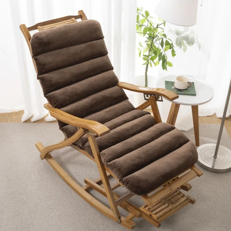 Thicken Lounge Chair Cushion Rocking Seat Cushions 50*125cm Office Chair Cushions Winter Warmth Integrated Chairs Cover