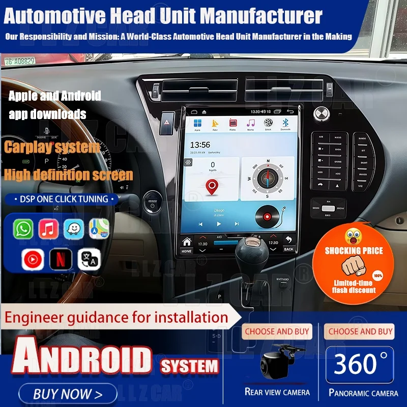 Car Radio For Lexus RX RX270 RX350 RX450 RX200T RX450H 2009 - 2015 Wireless Carplay Android Auto Multimedia Player GPS Autoradio