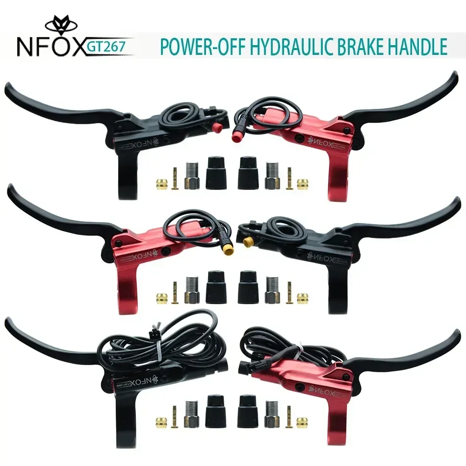 NFOX GT267 Power Off Brake Handle 3 Pin lever Electric Bicycle Bafang Hall Motor Hydraulic Brakes Mountain E  Bike accessories