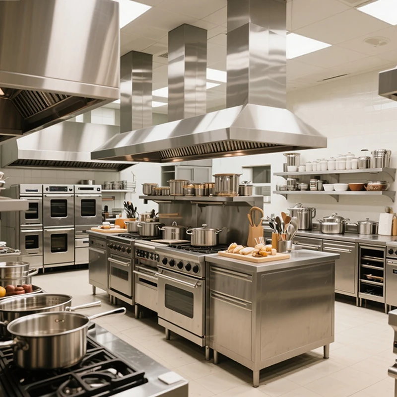 Edelstahl Fast Food Ausrüstung – Commercial Kitchen Gas Line Bewertung und Preis