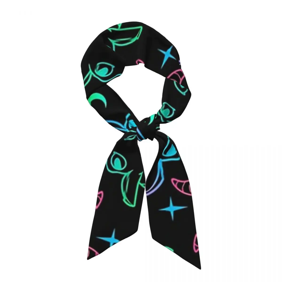 pequeno-baphomet-estilo-gotico-pastel-kawaii-cores-pastel-um-toque-assustador-e-adoravel-caveiras-e-morcegos-em-preto-e-rosa-lenco-comprido-e-estreito-para-mulher-lenco-fino-e-macio