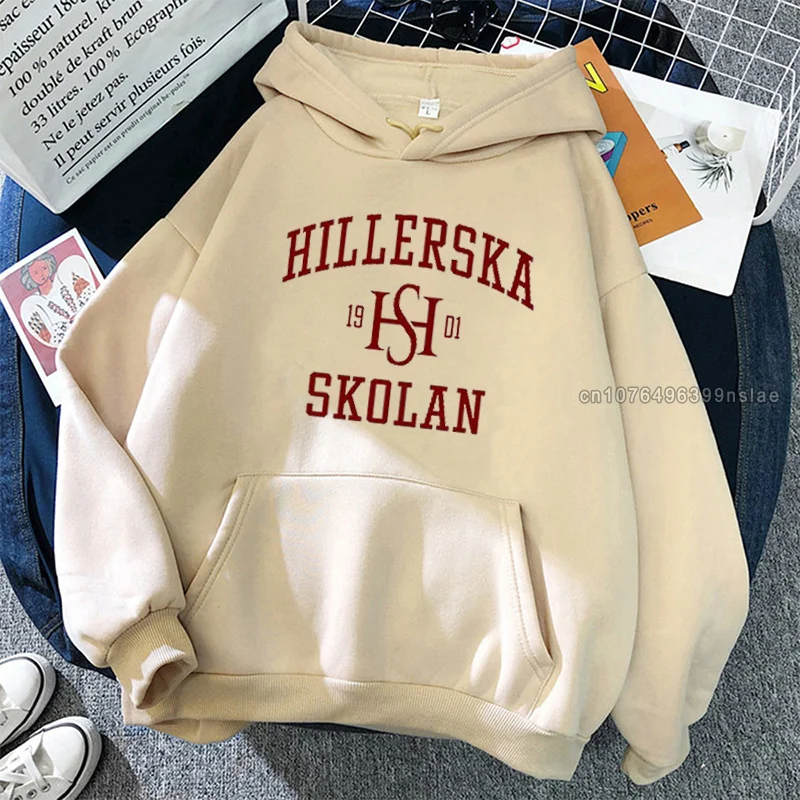 Young Royals Letter Print Clothes Autumn Winter Cotton Fleece Sweatshirt Female Men Women Pullovers Comfortable Casual Hoodies