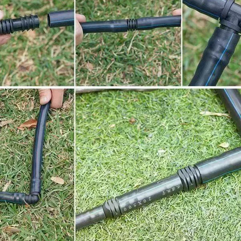 20Pcs Garden Watering Hose Repair Extension Drip Irrigation Connectors Kit Coupling Tee Elbow Plug For 16mm 20mm Tubing