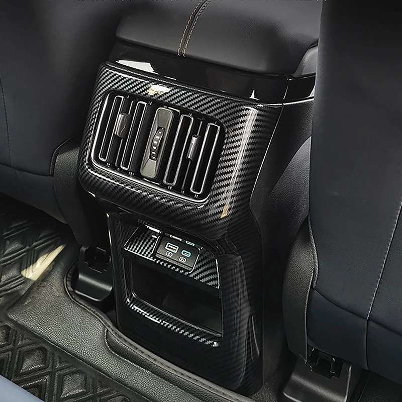 

Стайлинг автомобиля, задняя вентиляционная панель кондиционера, декоративная накладка для BYD Song PLUS 2023, цветные аксессуары для интерьера из углеродного волокна