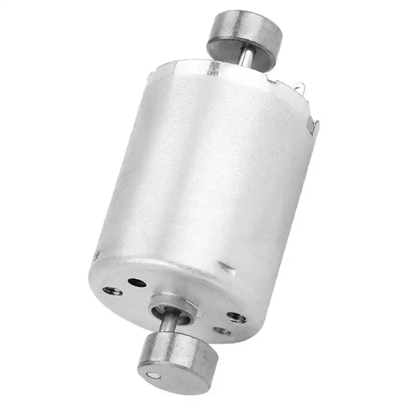 1 PCS 370 Powerful Vibration Motor Silver Aluminum Convenient And Easy To Use Dual Head Vibration Motor Dc12v Vibration Motor