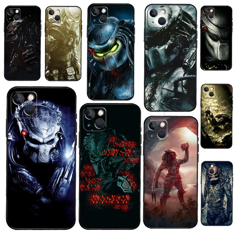 Predator Phone Case on For iPhone 13 12 11 14 15 Pro Max 8 7 Plus SE 2020 XR X XS MAX Soft Back Cover