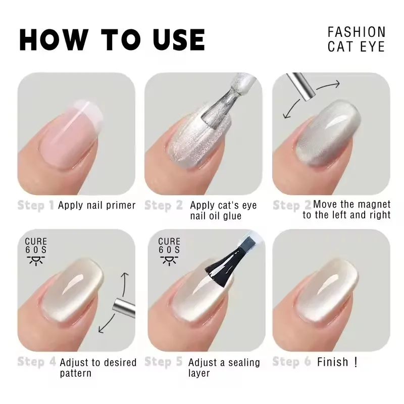 Penna magnetica rotonda per nail art Cat Eye Gel per smalto gel 3D Cat Eye Unghie Pittura Forte magnete Stick Manicure Strumenti di design fai da te