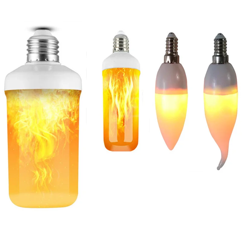 Led Simulated Flame Bulb 6W 9W 15W E14 E27 B22 85-265V Luces Home Electronic Accessories Flame Lamp Flame Effect Bulbs Lampada