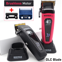 Brushless Motor Professional Electric Hair Clipper 7500RPM with Base 5-adjusted DLC Blade Barber Machine Hair Trimmer for Man