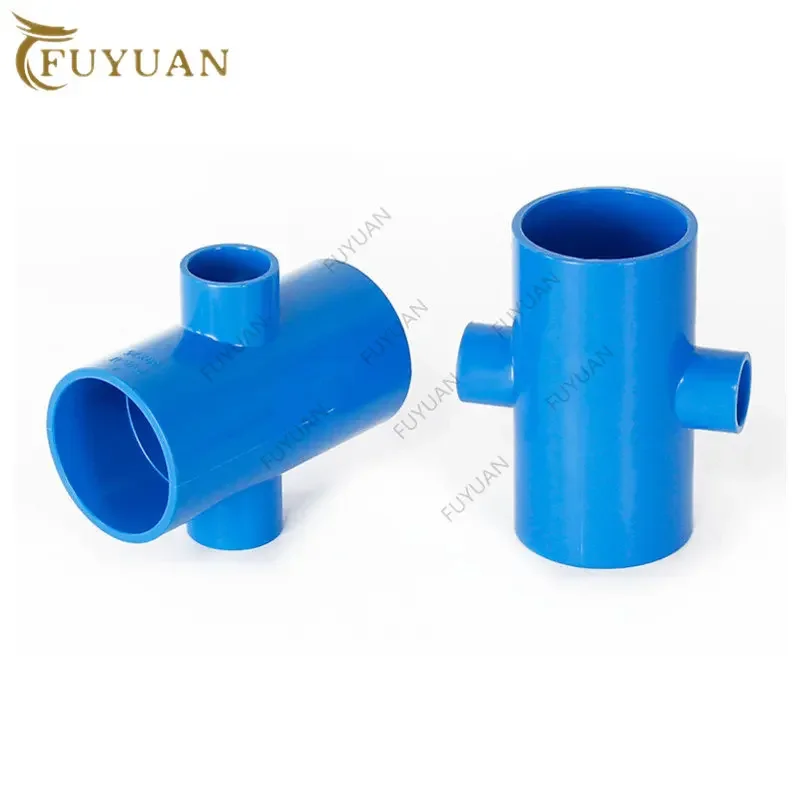 PVC Reducing diameter Water Pipe Joints 20/25/32/40/50mm Pipe Cross Connector Garden Irrigation Tube 4-Way Adapter Fittings DIY