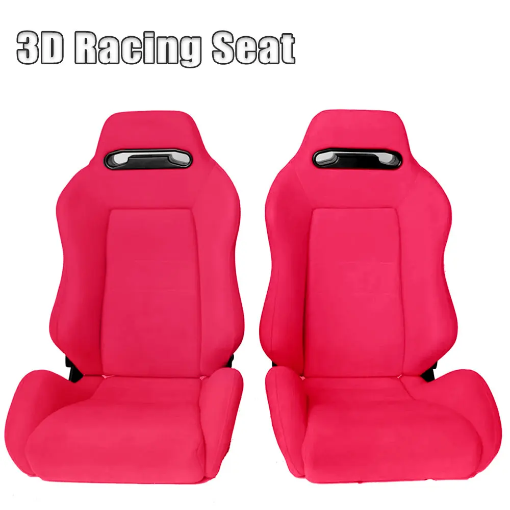 1Pcs Universal Adjustable Racing Seats Right Left High Quality Cloth 3D Sports Bucket Racing Seats Car Sports Seats Auto Parts