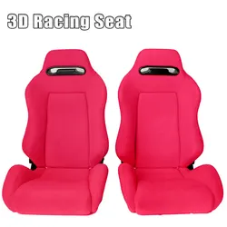 1Pcs Universal Adjustable Racing Seats Right Left High Quality Cloth 3D Sports Bucket Racing Seats Car Sports Seats Auto Parts