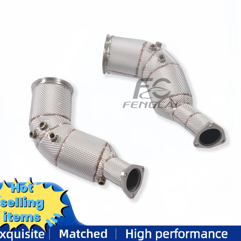 

Stainless Steel Drain Pipe Exhaust for Audi RS6 RS7 C8 4.0T 2021-2022 with OPF Exhaust Pipes Catalytic Converter Power Upgrade