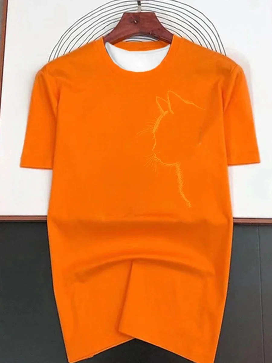 

Летняя мужская футболка с 3D принтом, крутая футболка с забавным принтом кота и животными, свободная футболка большого размера с коротким рукавом, мужская уличная одежда в стиле хип-хоп