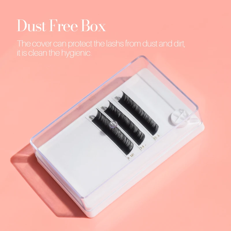 Eyelashes Extensions Supplies Women Makeup Tools White Transparent Lash Storage Box