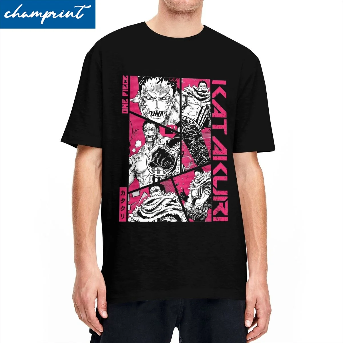 Katakuri One Piece T Shirts Men Women's 100% Cotton Fun T-Shirts O Neck Monkey D Luffy Tee Shirt Short Sleeve Clothing Big Size