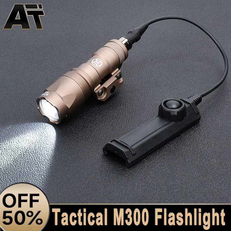 

WADSN M300A Scout Flashlight Dual Functiom Pressure Switch Surfire M300 510lumens Weapon Light Outdoor Hunting Airsoft Lighting