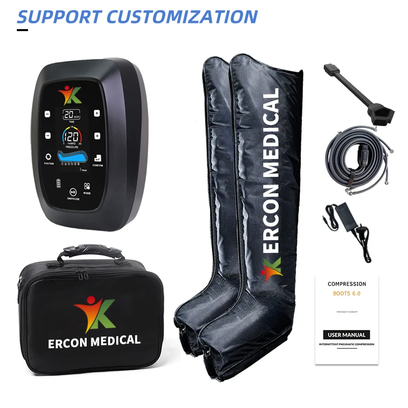 Air Pressure Recovery Compression System Rechargeable Foot Leg Massager Boots For Blood Circulation