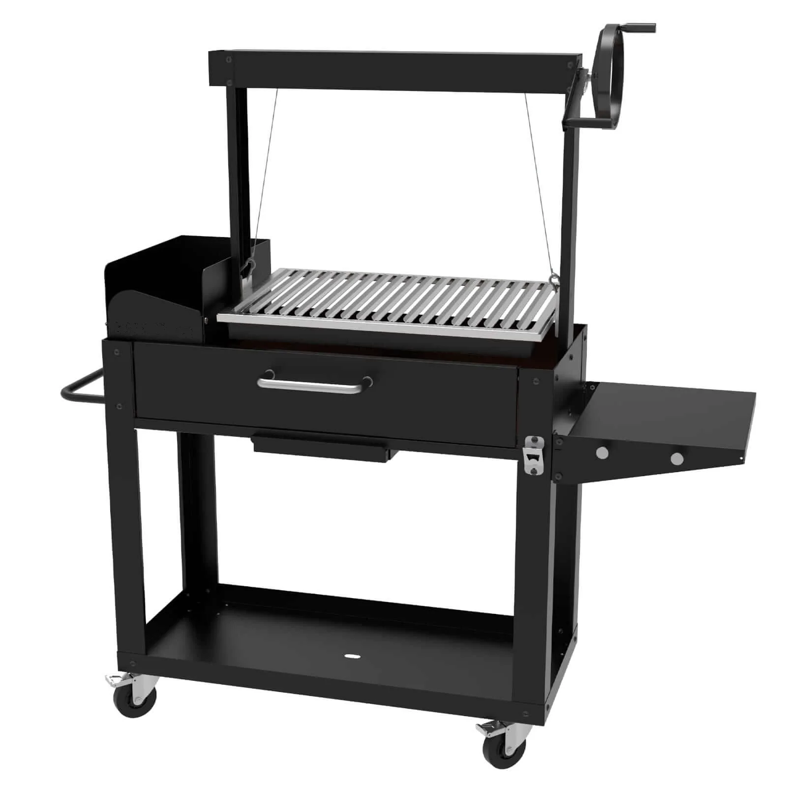 Charcoal Ratchet and Pawl Lift System Stainless Steel Firebricks  Parrilla/ Santa Maria /argentina  Argentine BBQ Grill
