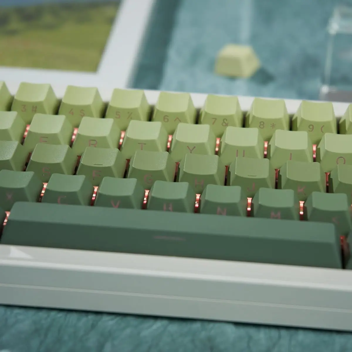 Side Print Keycaps 133 Keys Cherry Profile PBT Doubleshot Gradient Keycap Set Fit for 60% 65% 95% Cherry Mx Switches Mechanical