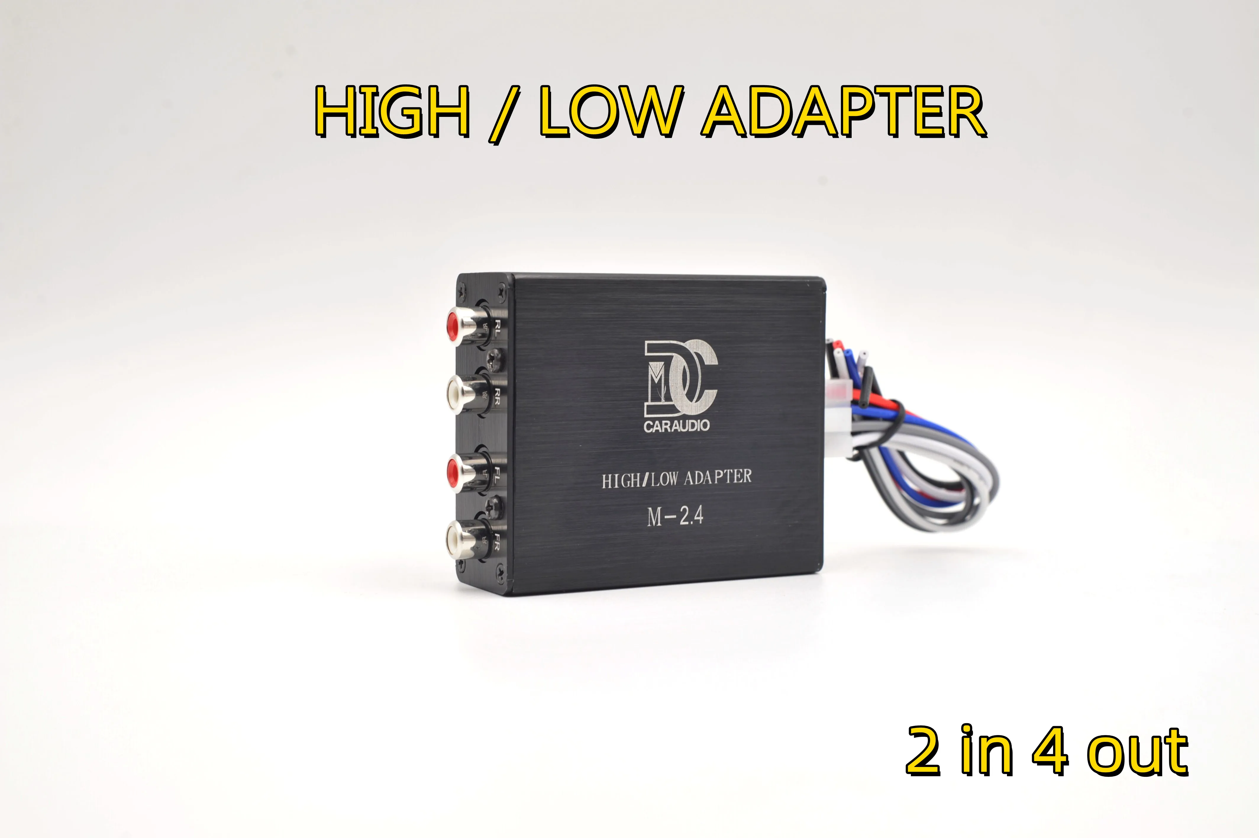 1pcs Car Audio 2in 4out Active Audio High To Low Car Sub Woofer Amplifier Conversion With Delay Function Socket 2 Into 4 Out