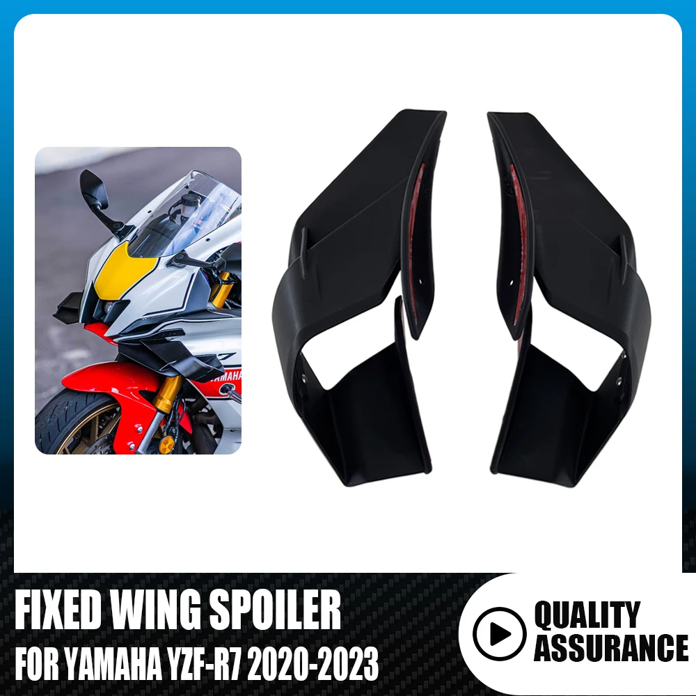 

Motorcycle Fixed Wind Wing For Yamaha YZF-R7 YZFR7 YZF R7 2021 2022 2023 ABS Material Motorcycle Part Aerodynamic Wing Spoiler