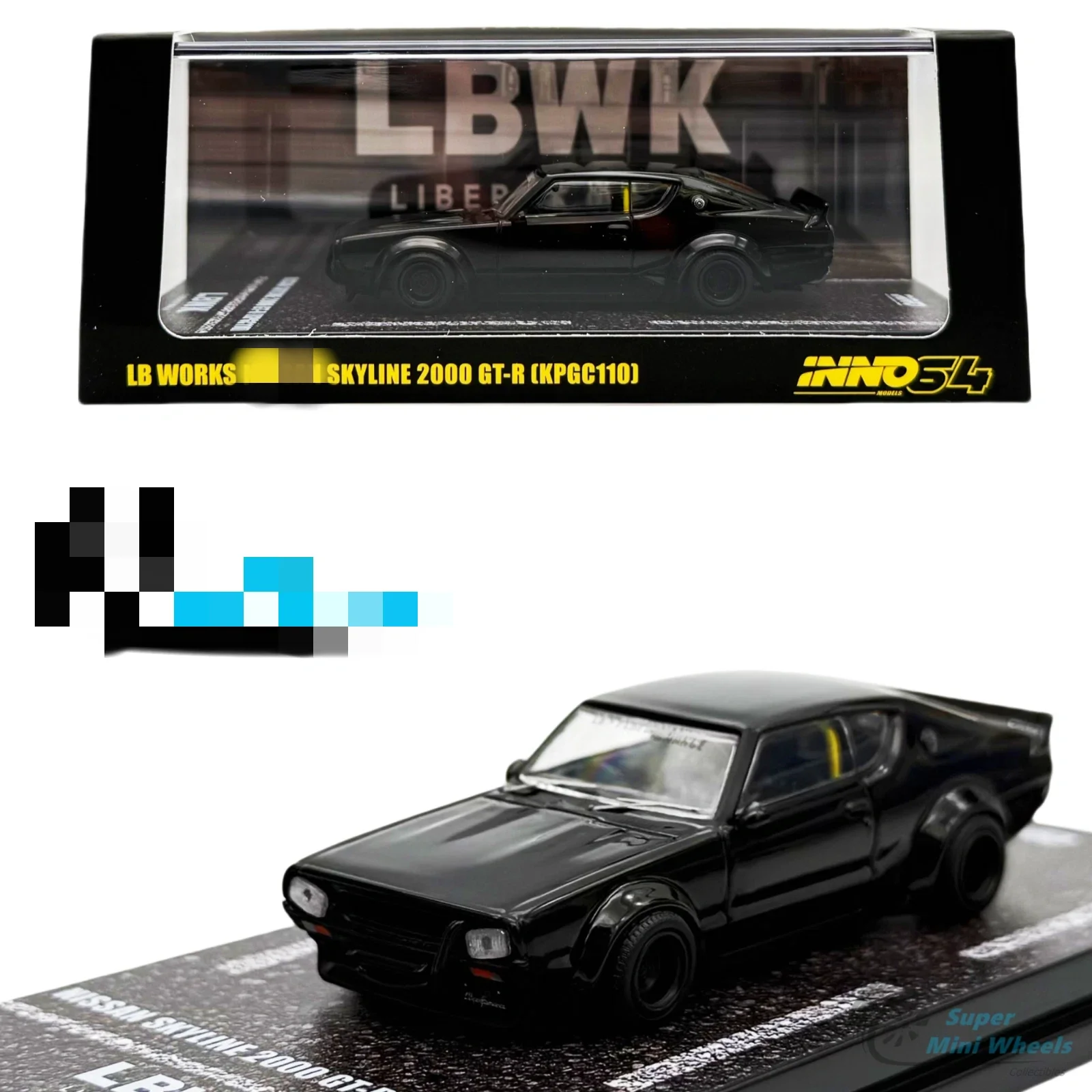 

INNO64 1:64 LBWK 2000 GT-R KPGC110 "KENMERI" Black Diecast Model Car Collection Limited Edition