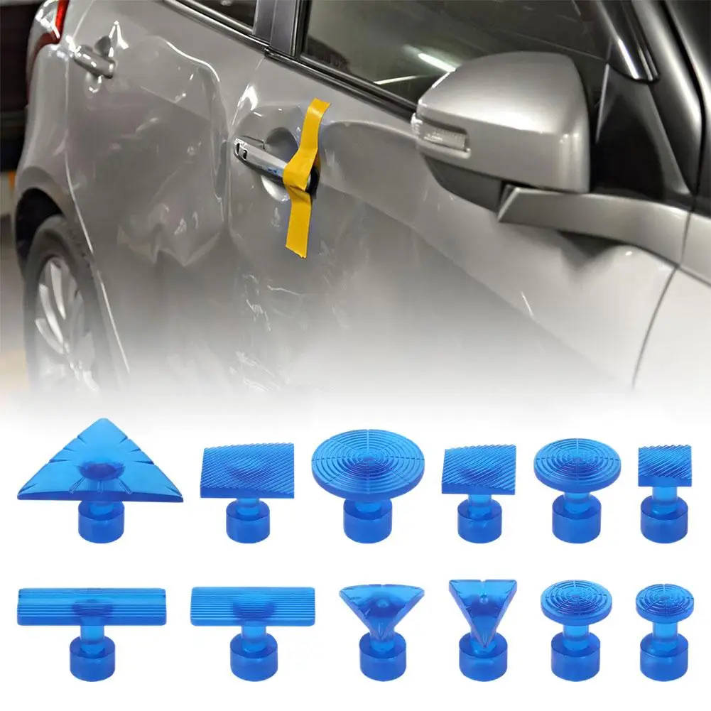 5/12pcs Car Dent Repair Pull-out Sheet Dent Repair Gasket Tabs Cup Repair Glue Suction Puller Dent Tabs Pit Tools Bump Body R9i9