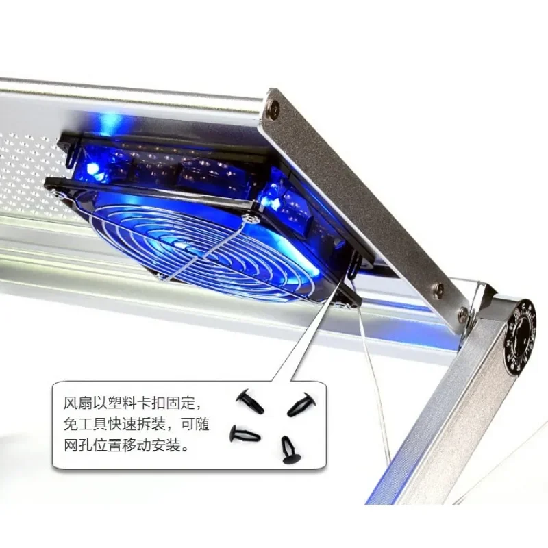 Minimalist Laptop Stand Folding Bed Table, Adjustable Aluminum Alloy Computer Desk with Cooling Mesh, Mobile Workstation