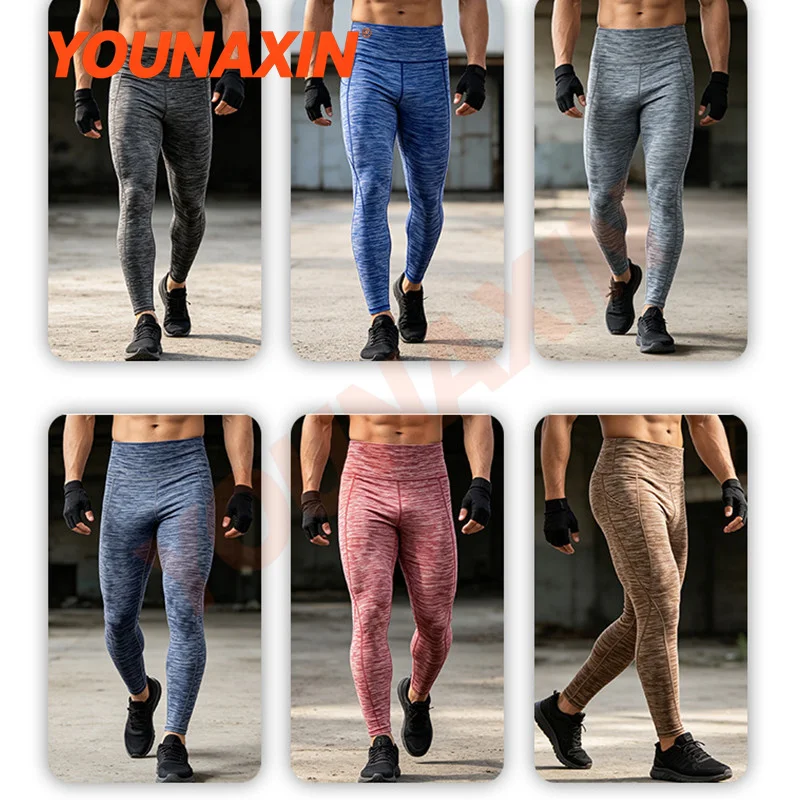 Men's Outdoor Sports Yoga Trousers Quick-drying Highly Stretchy Fitness Compression Running Marathon Base Layers M L XL 2XL 3XL