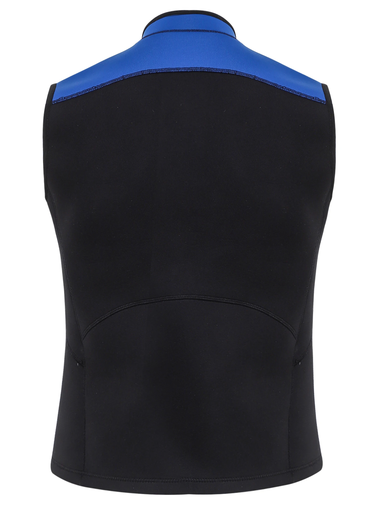 Herren-Neoprenanzugweste aus 3 mm Neopren, ärmellos, mit Reißverschluss vorne, kontrastfarbenes Oberteil zum Tauchen, Surfen, Kajakfahren, Schwimmen – Detail 18