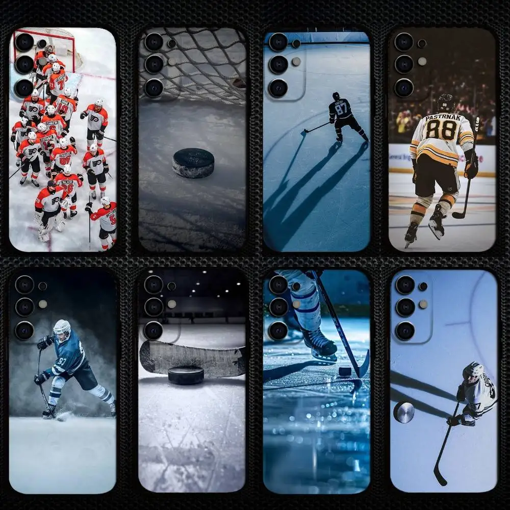 

lce Hockey Rink Sport Phone Case For Samsung S25,S24,S23,S22,S21,S20,Plus,Fe,Lite,Others Black Cover