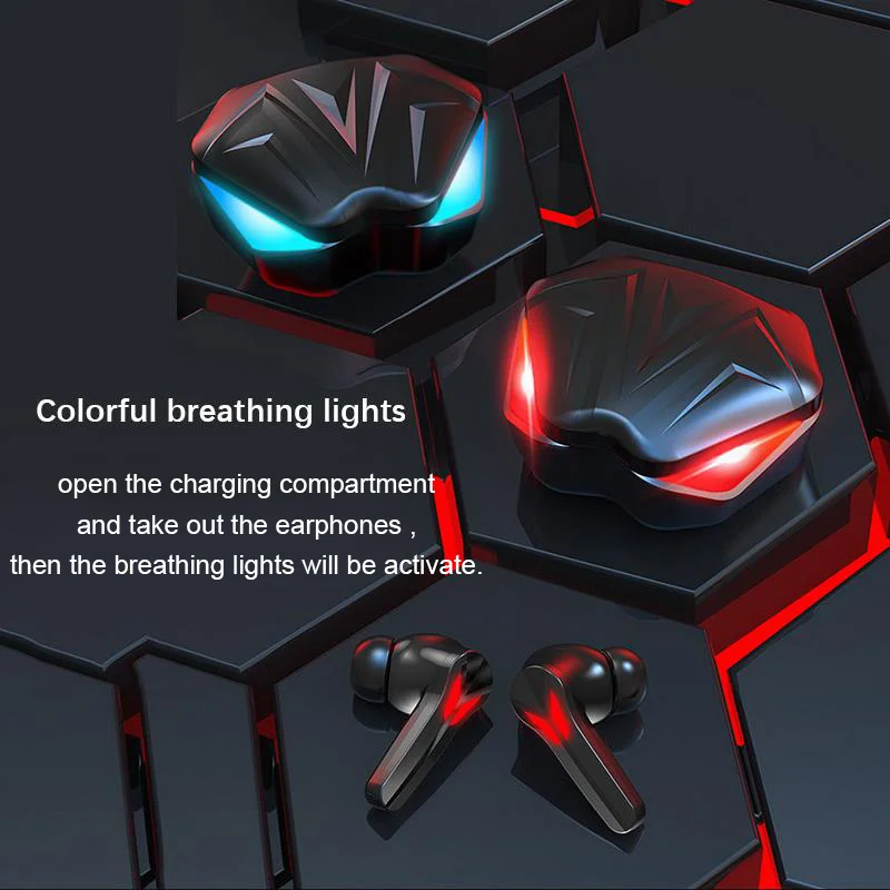 

Wireless Earphones Bluetooth Headphones ENC-Calling Noise Cancelling Headset Low Latency HiFi Stereo Earbuds TWS Bluetooth 5.3