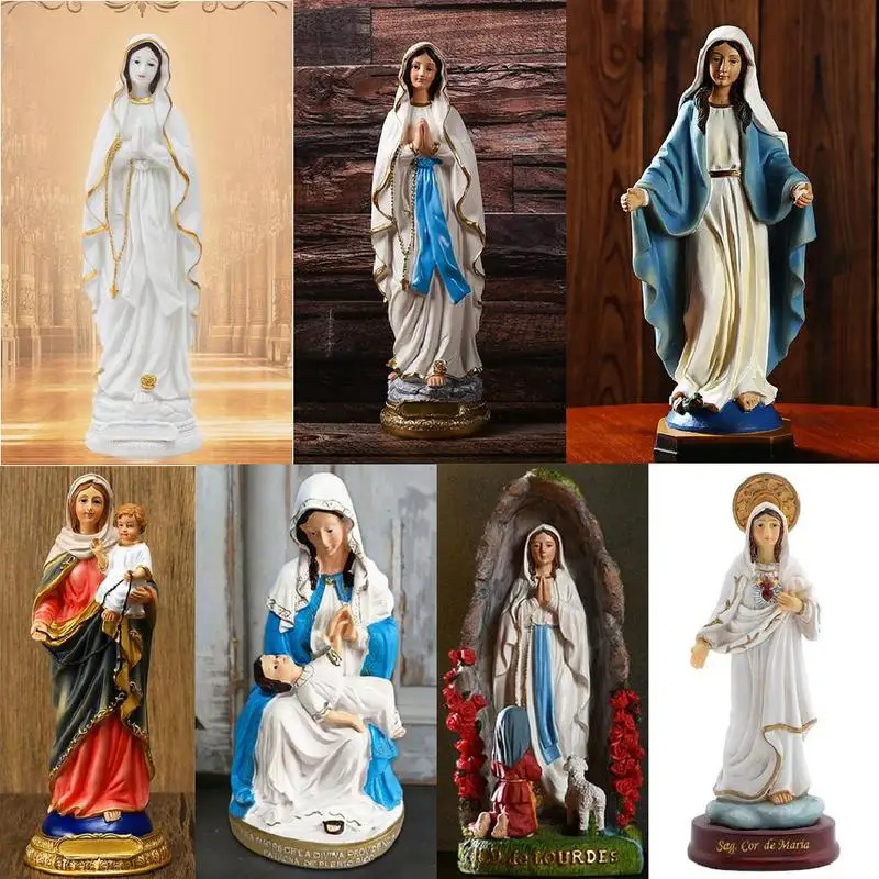 

Virgin Mary Statue Blessed Mother Mary Statues Catholic Gift Resin Virgin Mary Figurines Suitable For Religious And Home Decor