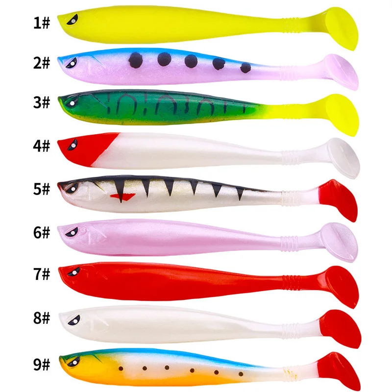 Silicone Artificial 6Pcs Bream Bait 9cm4.1g Soft Rubber Fishing Accessories Soft Bait Bionic Bait Fishing Gear Set