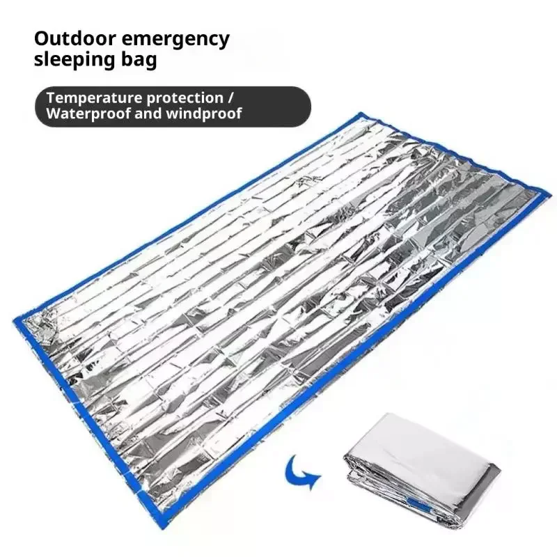 

Portable Waterproof Emergency Survival Sleeping Bag Outdoor Edc Camping Gear Thermal Sack First Aid Rescue Kit Mylar Blanket