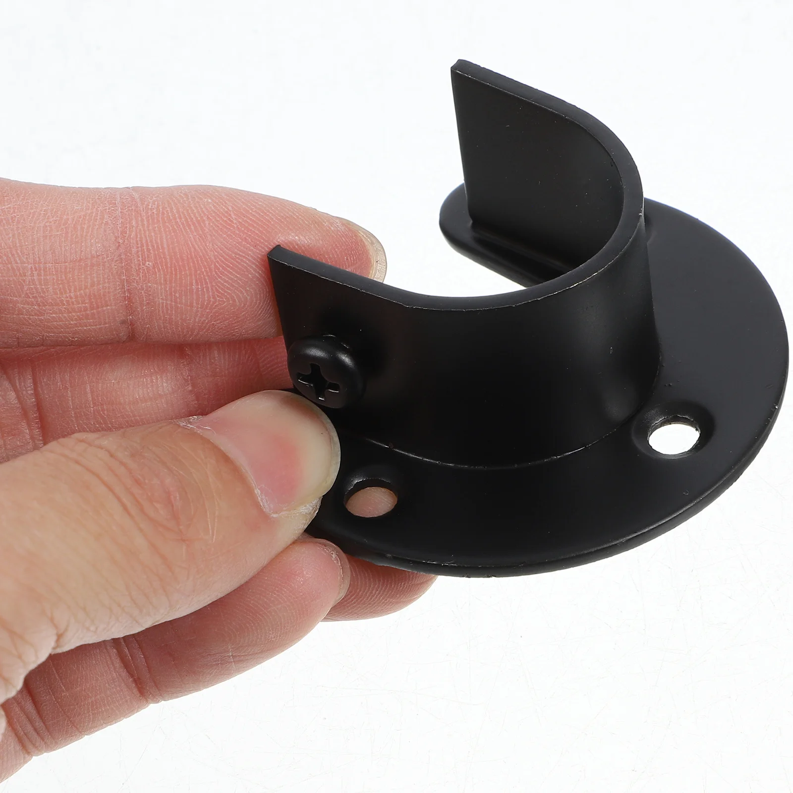 

4Pcs Flange Rod Holder Stainless Steel Towel Bracket Multi Functional Closet Pole Socket for Bathroom Bedroom Use