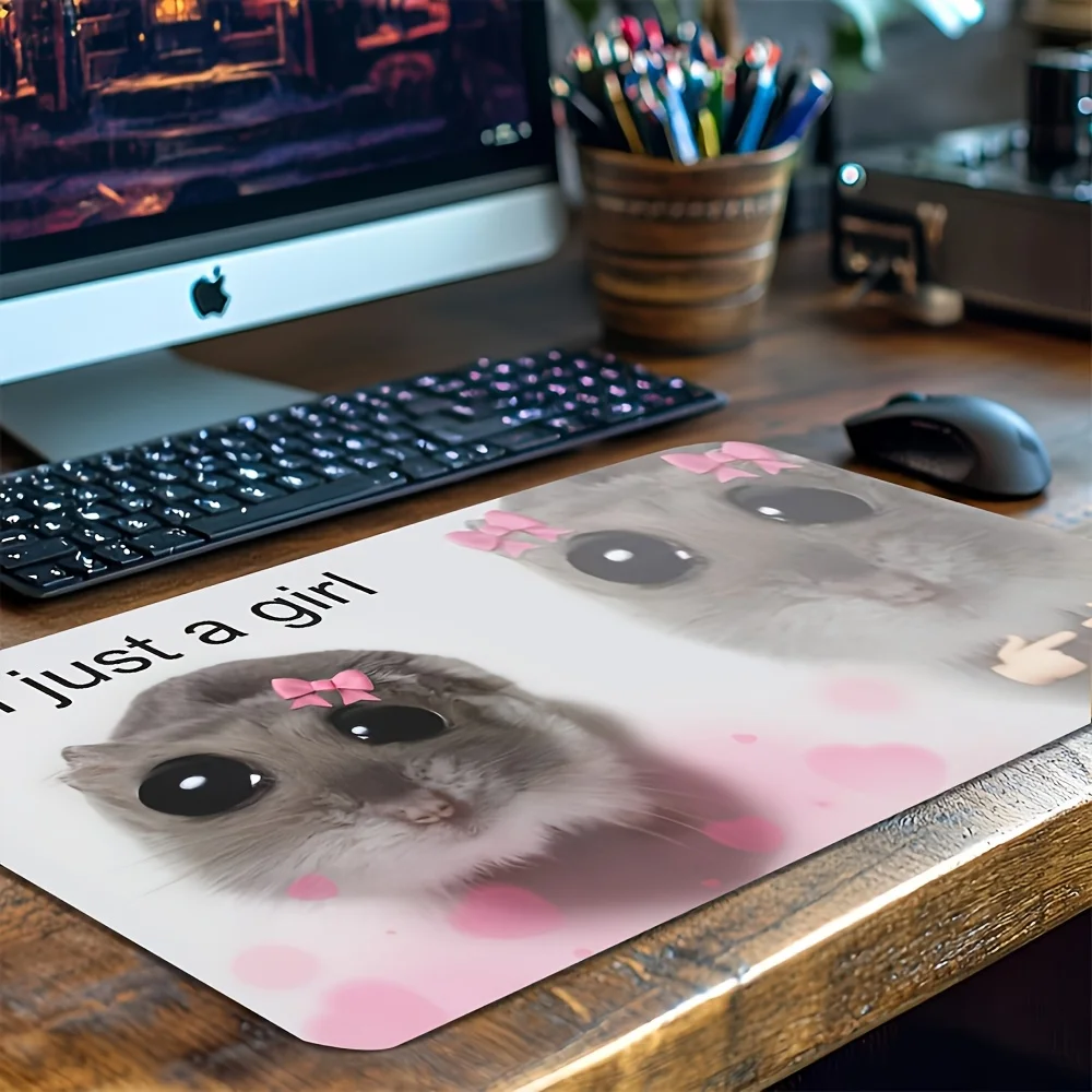 

Cute Hamster Funny Playmat Magic Card Playmat Game Mat, TCG CCG YGO Card Games Mat, Compatible for Trading Card Game,