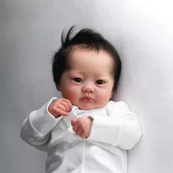 Lali 3D-Paint With Visible Veins Soft Body Silicone Reborn Baby Doll Toy Like Real 19 Inch Sleeping Alive Kids Boneca Art Bebe