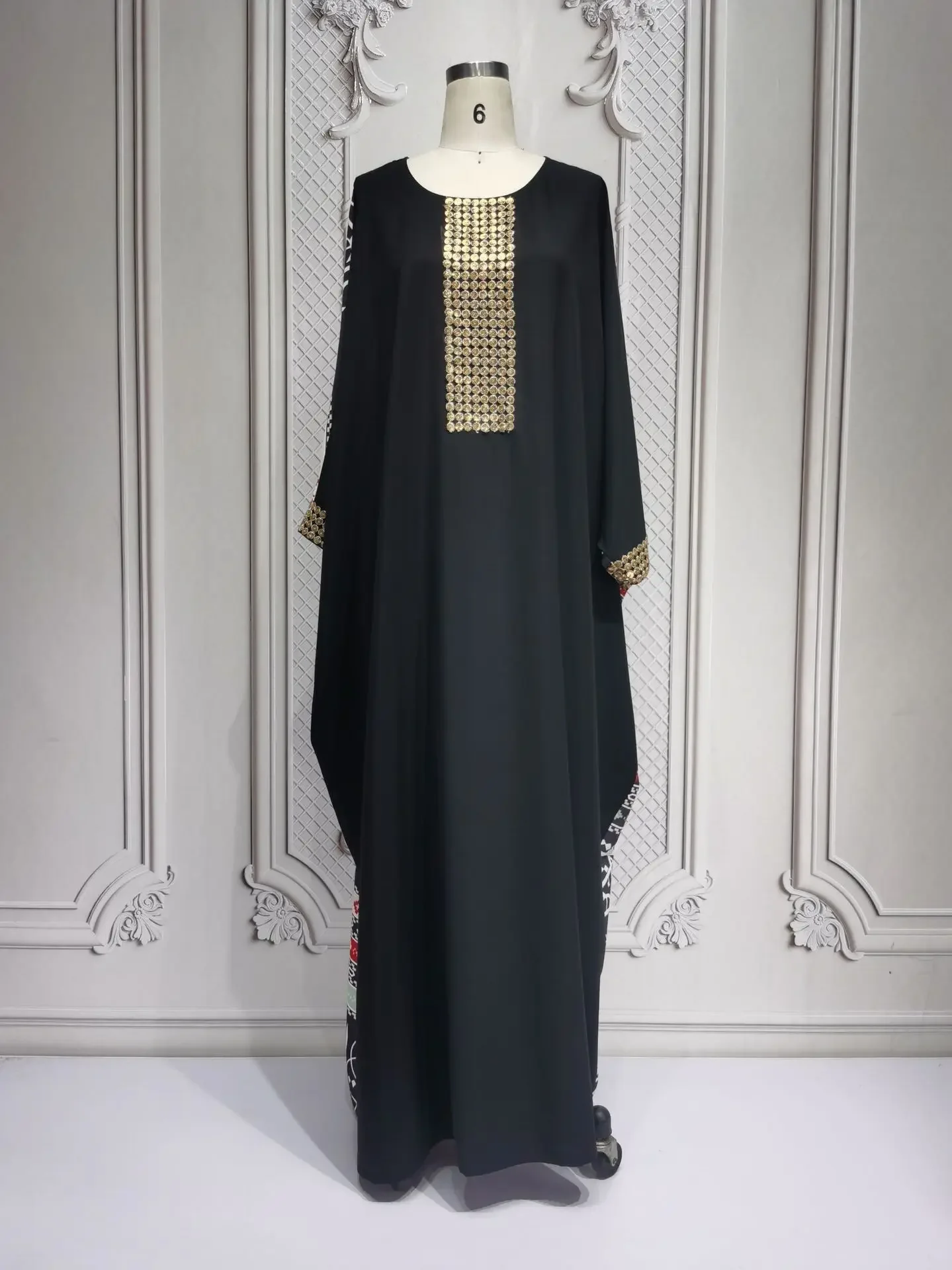 

Eid Women Muslim Dress Batwing Sleeve Robe Femme Musulmane Islam Clothing Morocco Caftan Turkey Kaftan Ramadan Dubai Abaya Gown