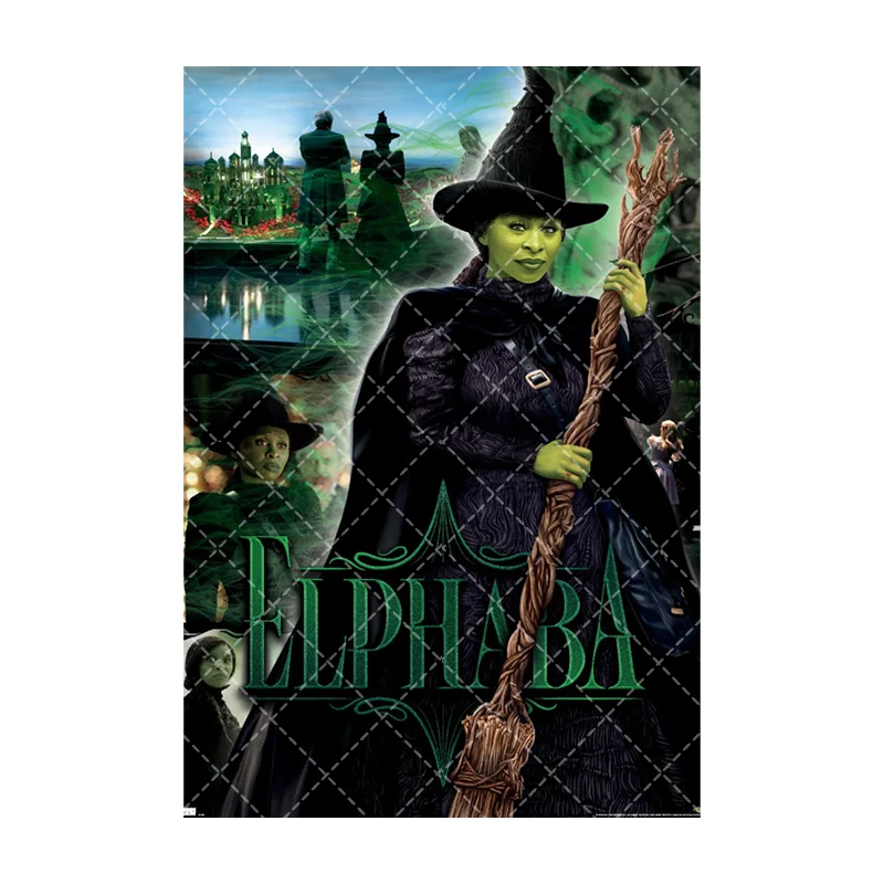 جديد ديزني الشريرة غليندا وإلفابا الحديد على نقل الحرارة ملصق قابل للغسل دائم تي شيرت اكسسوارات الديكور المنزل