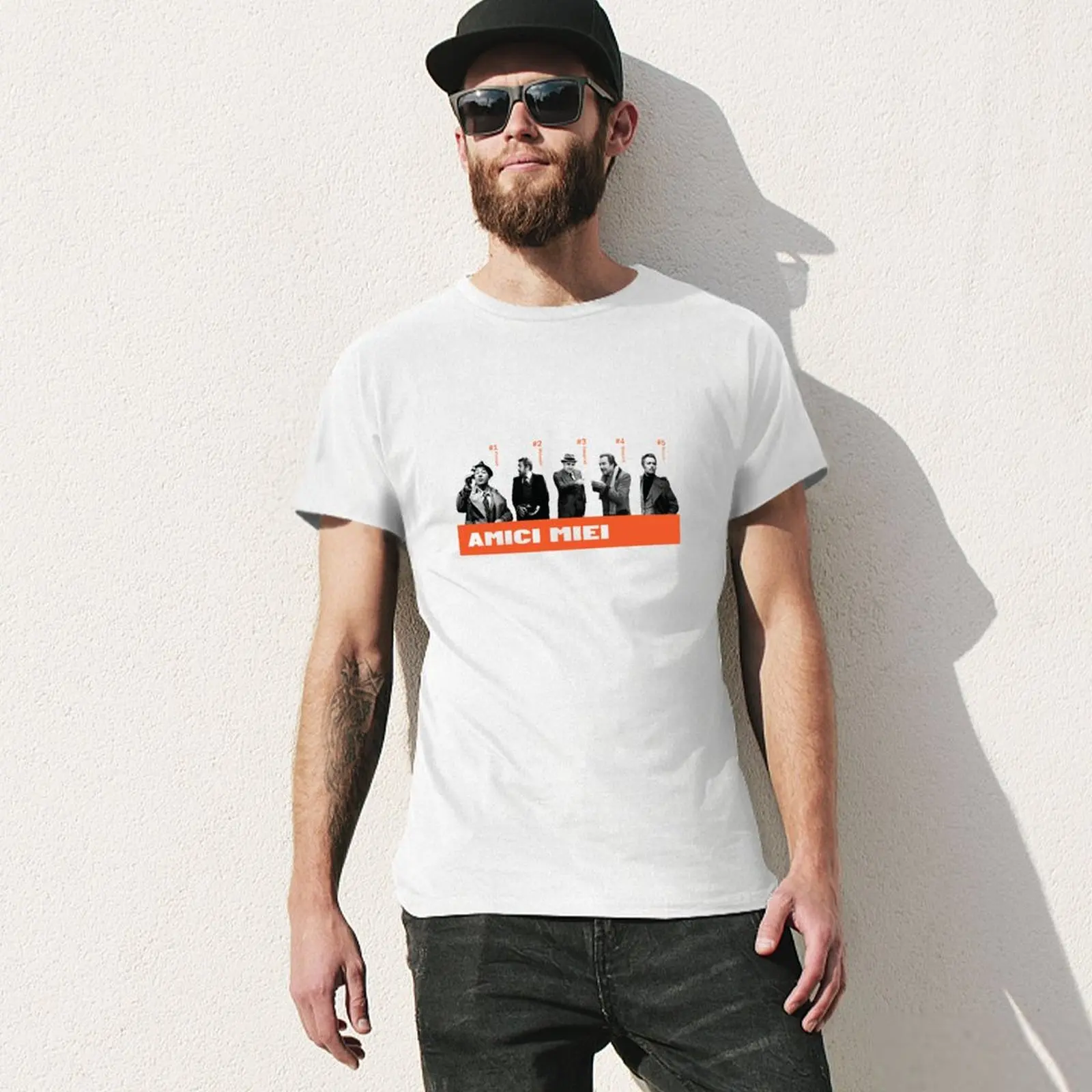 Amici Miei vs Trainspotting T-shirt anime sports fans heavyweight t shirts for men